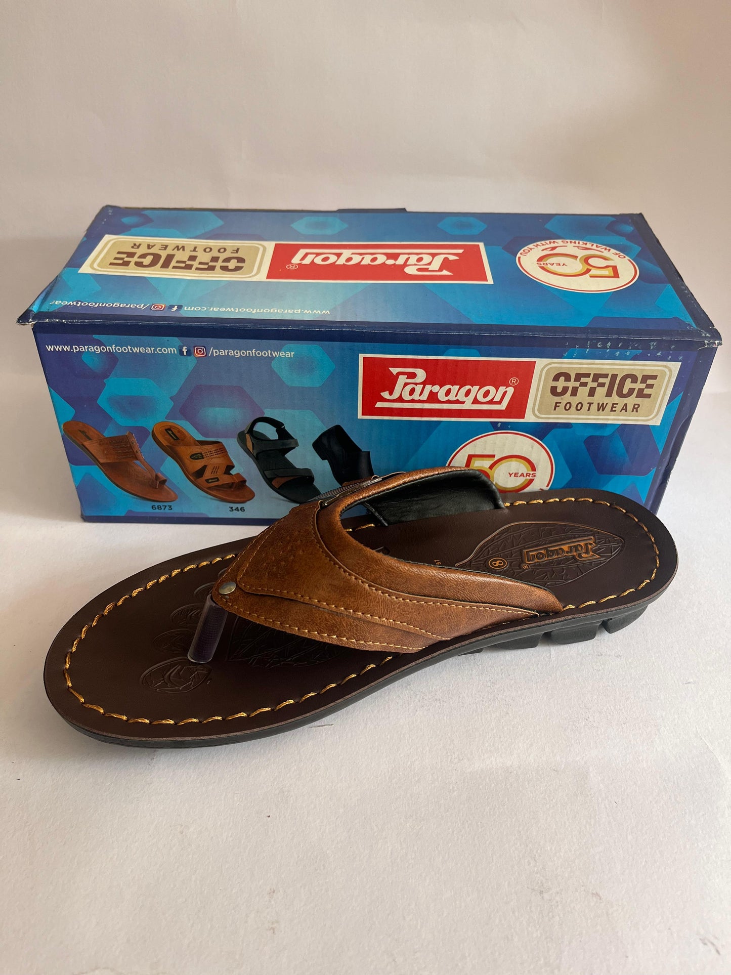 Paragon Vertex 66075 Office Chappal for Men | Tan | Buy Online India