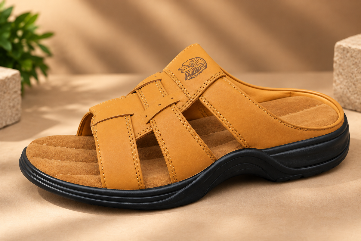 red chief mens 211 leather chappal