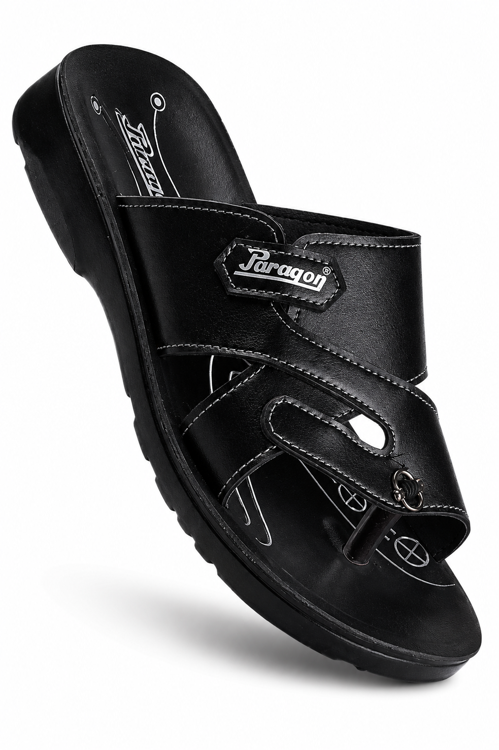 MENS PARAGON 6666 CHAPPAL - BLACK