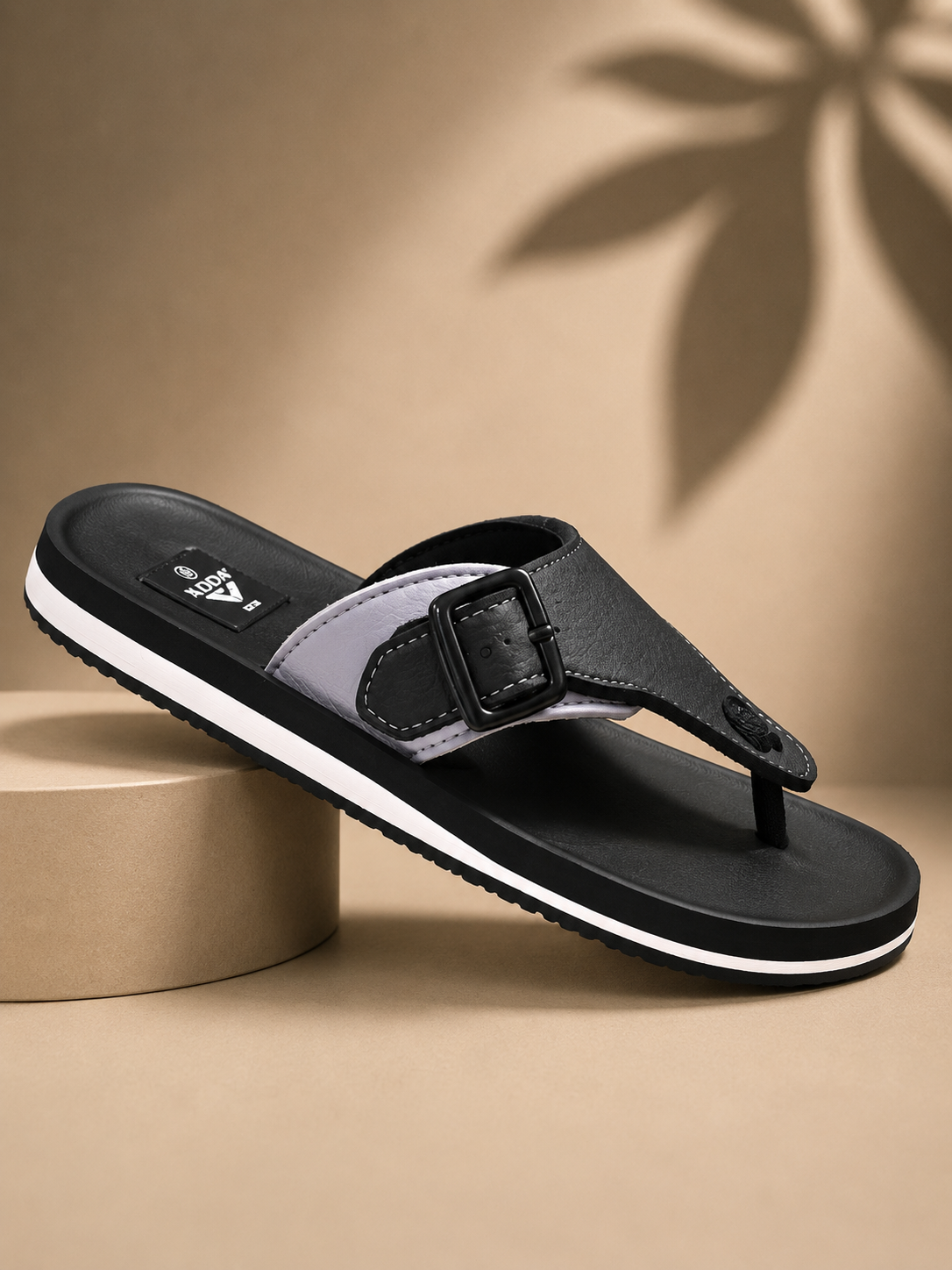 MENS ADDA BFF A ONE CHAPPAL - BLACK/TAN