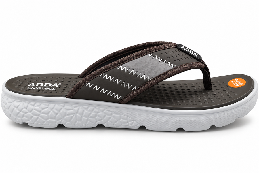 MENS ADDA BFF ICLOUD 3 CHAPPAL - BROWN/LT.GREY