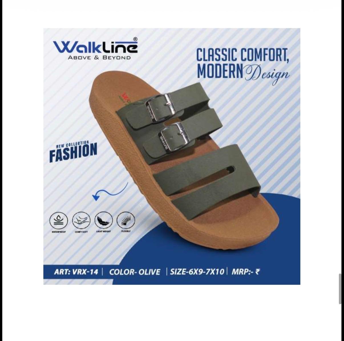 Walkline VRX-14 Men's Soft Sole Chappal | Black Tan Brown Grey | Buy Online India