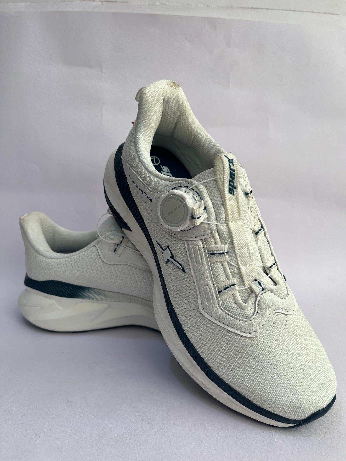 Sparx SM1103 Men's Sports Shoes | Pearl White & Teal Blue | Buy Online India
