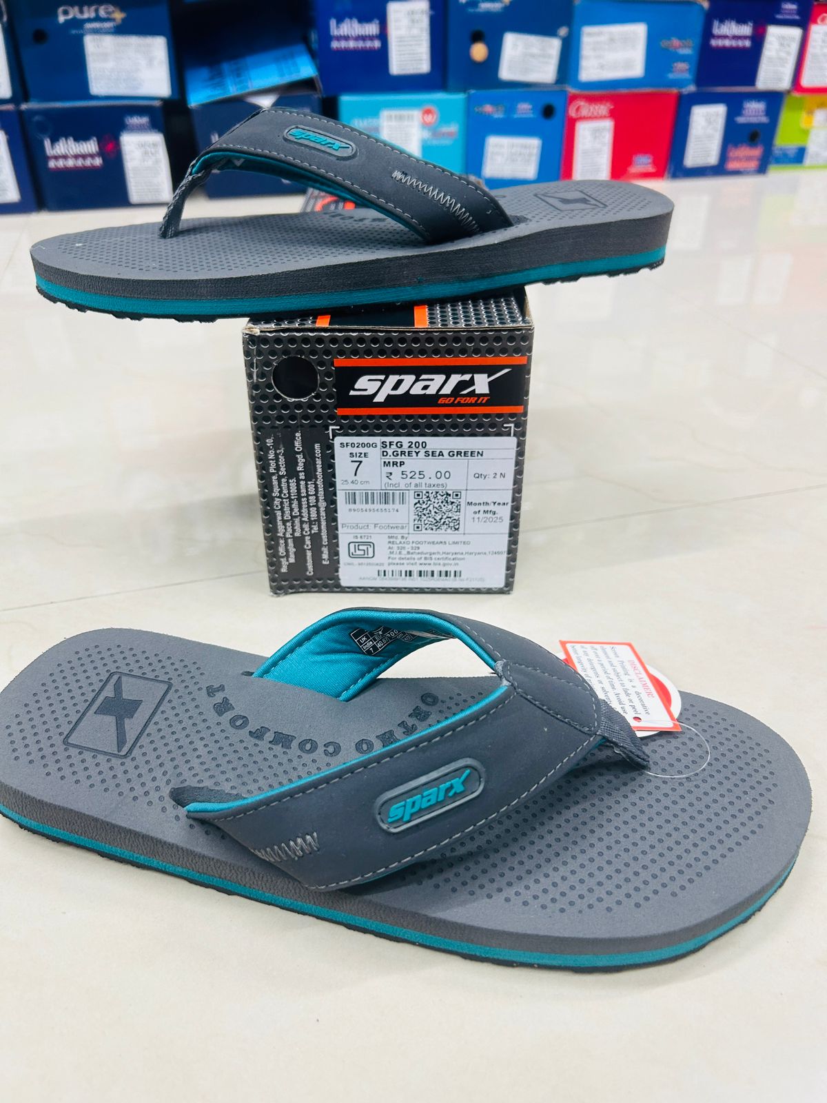 Sparx SFG-200 Men's Daily Wear Chappal | Navy & Dark Grey | Buy Online India