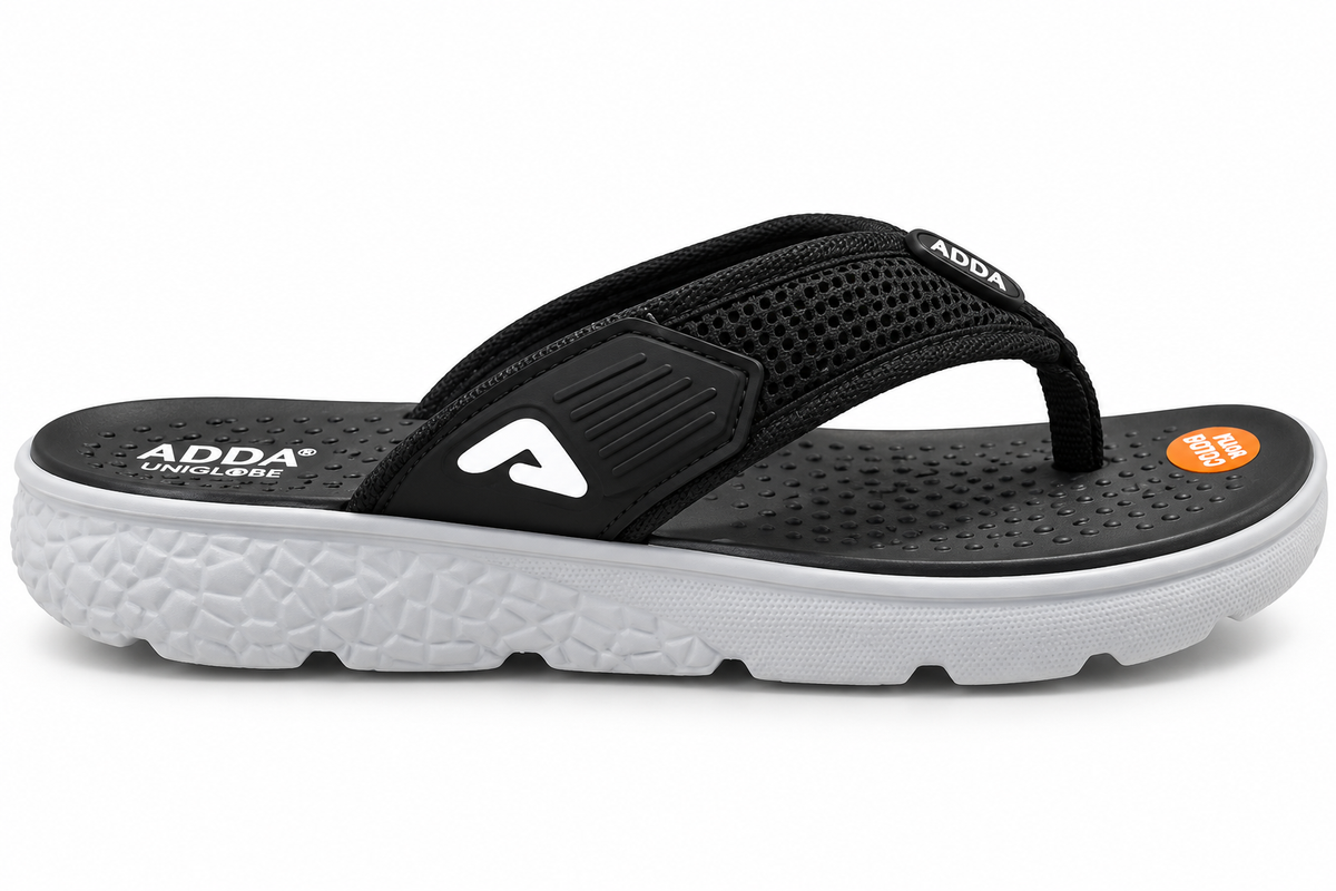 MENS ADDA BFF ICLOUD 2 CHAPPAL - BLACK/LT.GREY