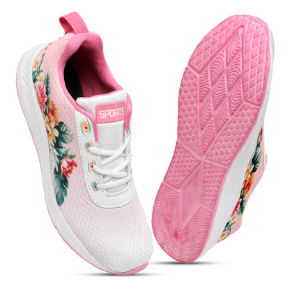 Flower Sport Shoes - Pink