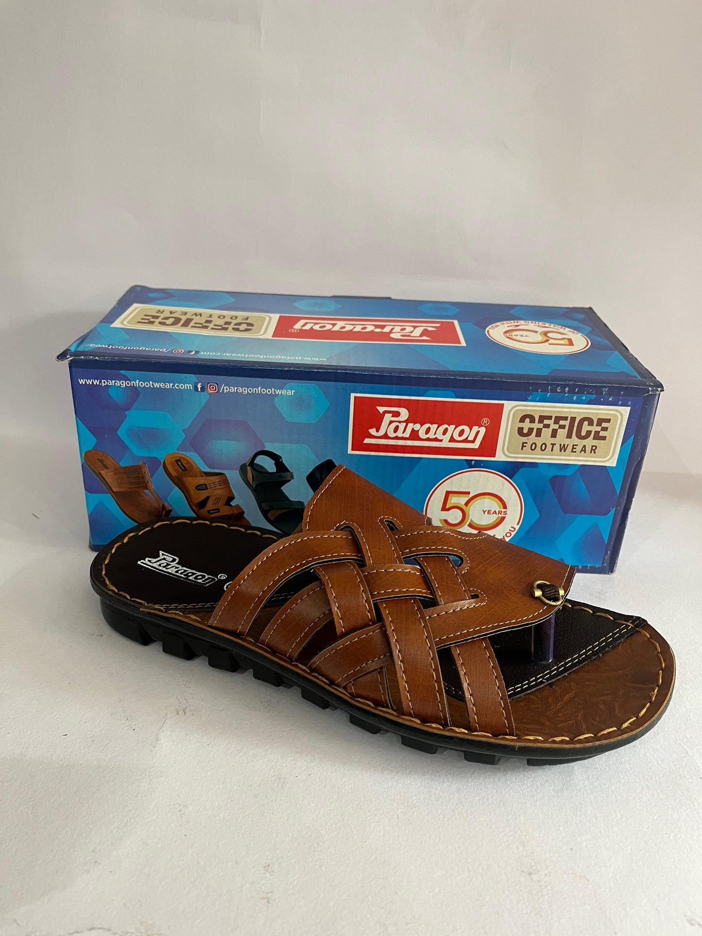 Paragon Vertex 6729 Office Chappal for Men | Tan | Buy Online India