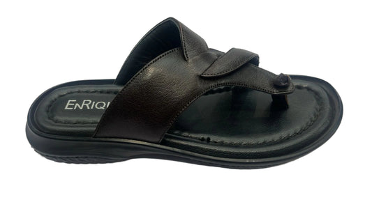 Enrique black soft chappal DS 22069 C-1673