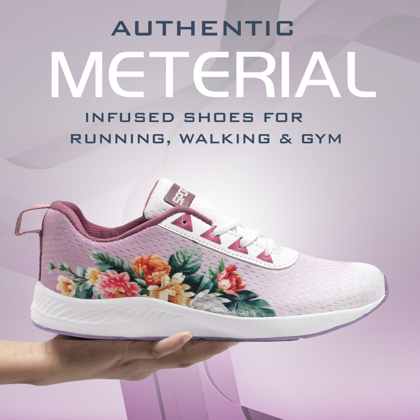 Flower Sport Shoes - Purple