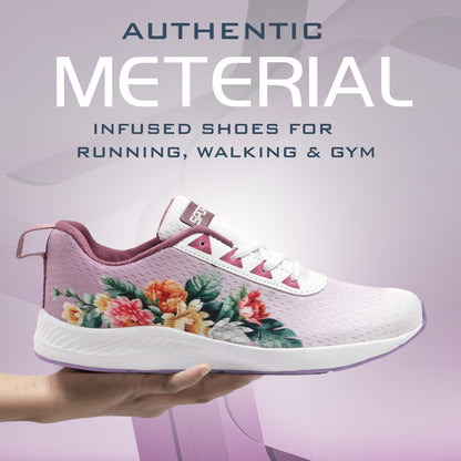 Flower Sport Shoes - Purple