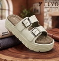 FLYO FLOAT Beige Brown Platform Sandals