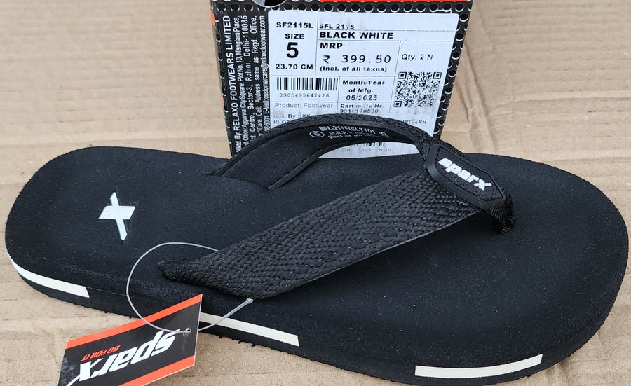 Sparx SFL2115 Women's Footwear | Black & White | Buy Online India