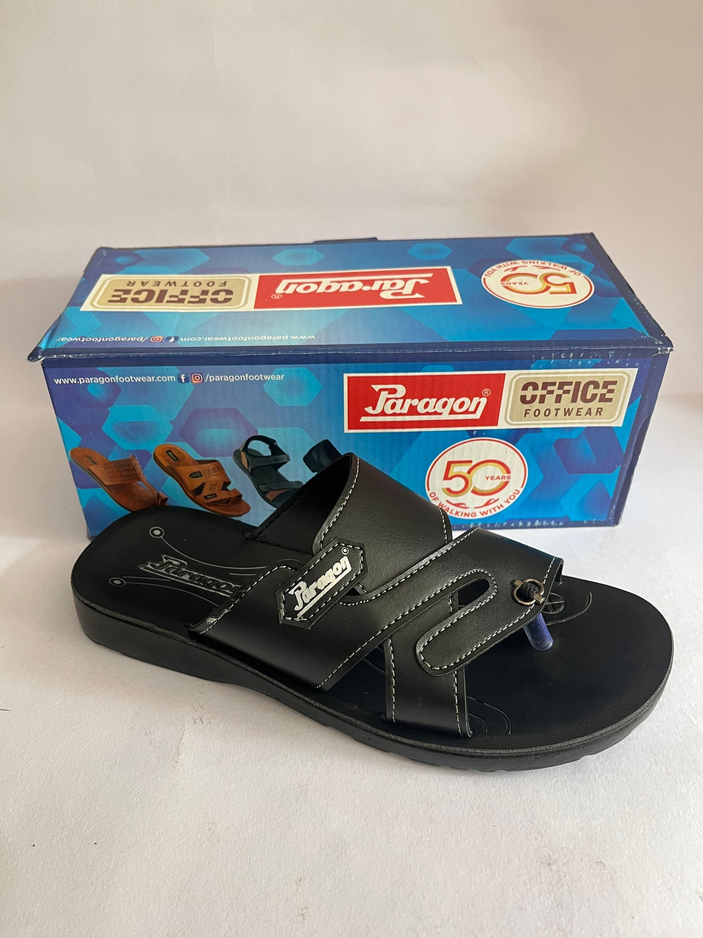 Paragon Vertex 6666 Black Office Chappal for Men - Buy Online India | Shoemato