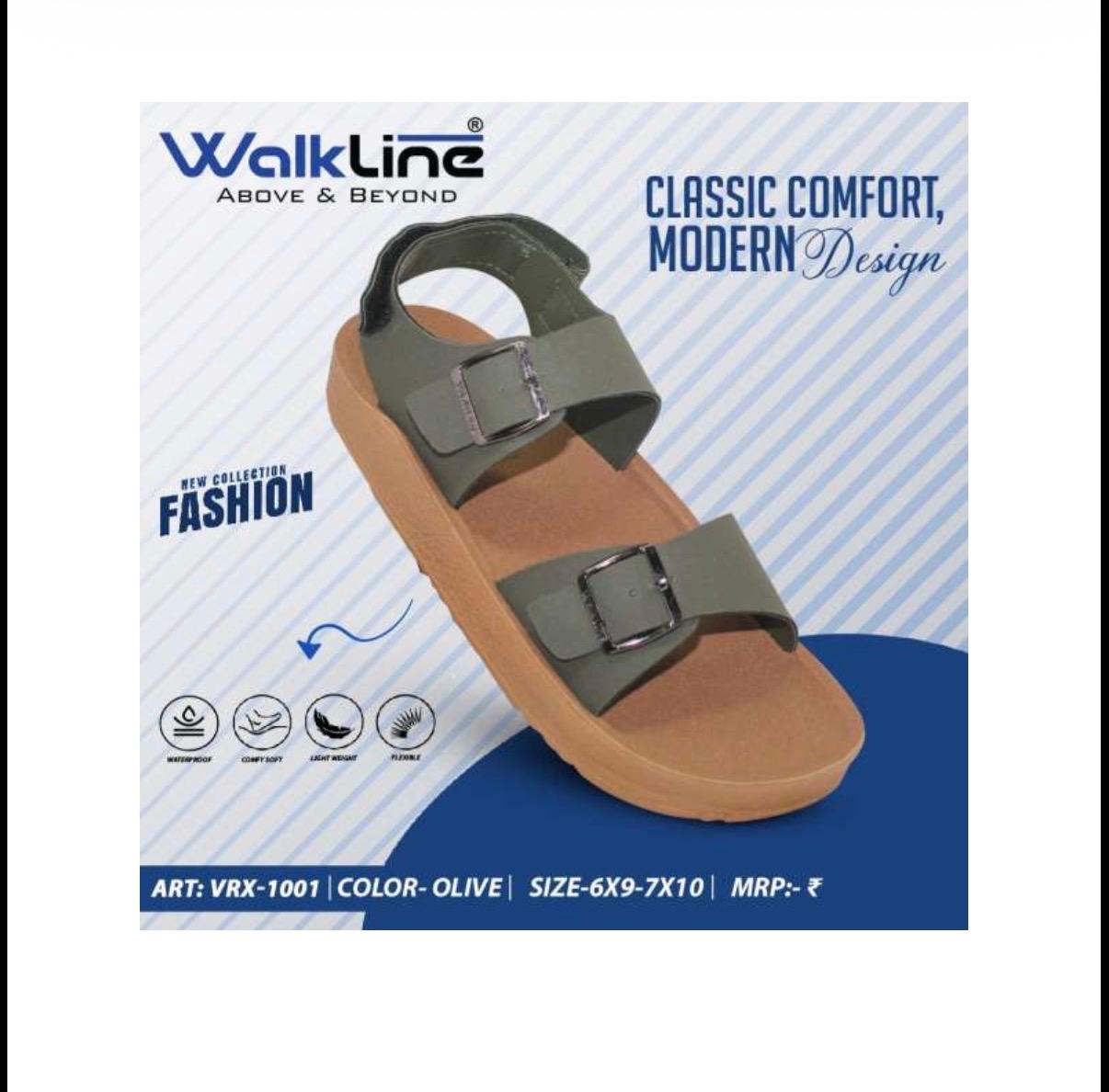 Walkline VRX-1001 Men's Sandal | Olive & Black Tan | Buy Online India