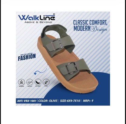 Walkline VRX-1001 Men's Sandal | Olive & Black Tan | Buy Online India
