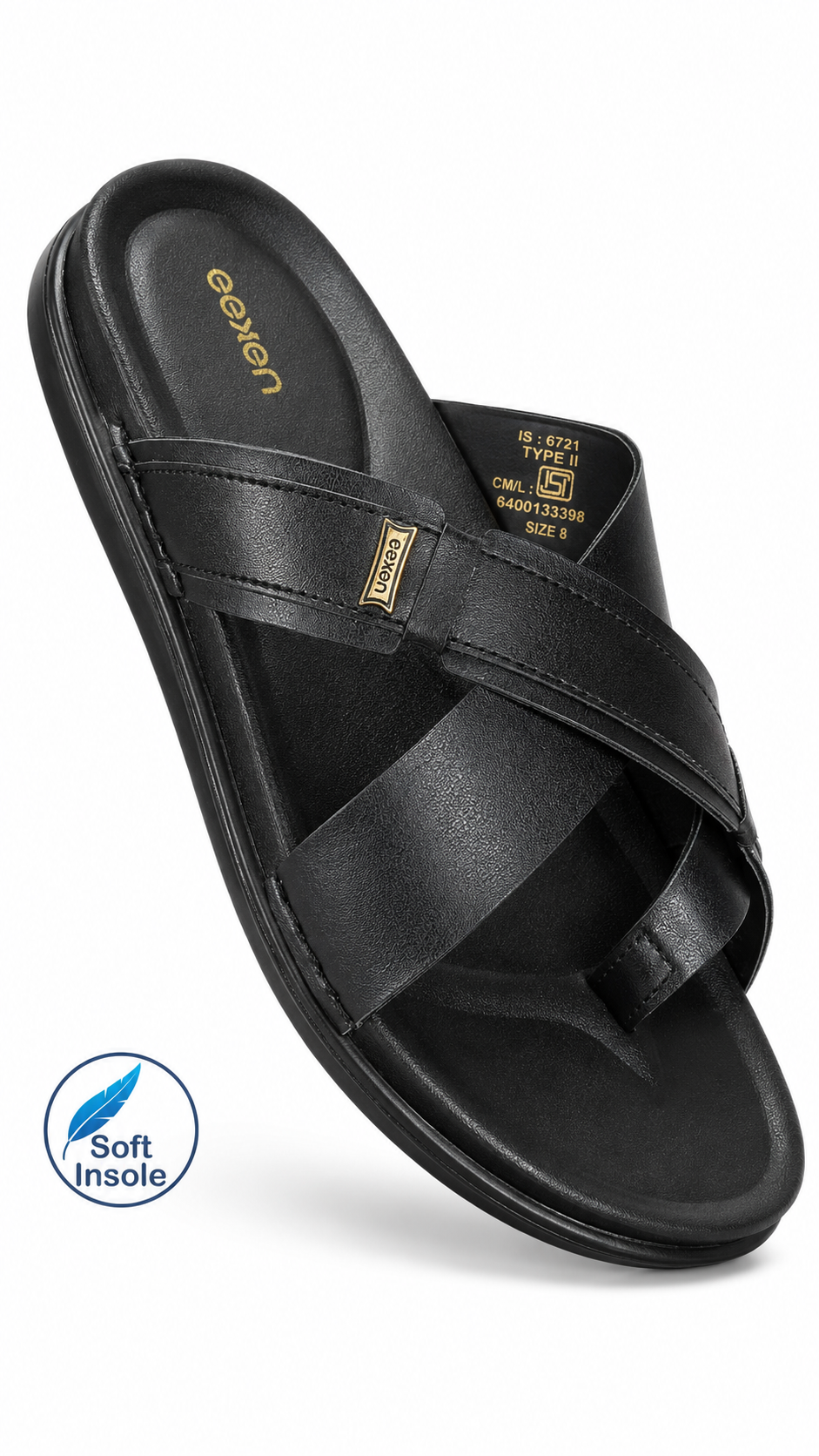 MENS EEKEN 6247 CHAPPAL - BLACK