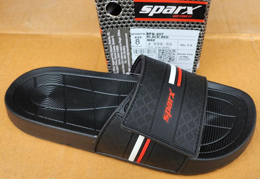 Sparx SFG207 Men's Sports Shoes | Black Red | Buy Online India