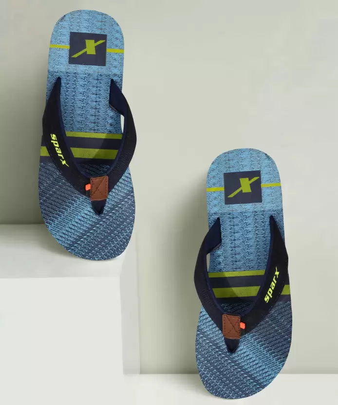 Sparx  Men SFG-49 Navy Blue Fluorescent  Men Flip Flops