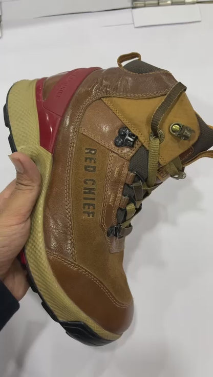 Red Chief Genuine Leather High Ankle Lace Up Casual Shoes For Men |RC3051 287