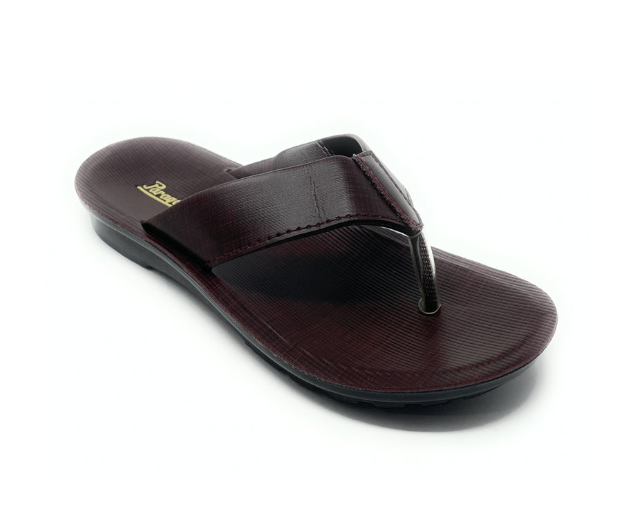 Paragon Men's 6194 Dark Brown Waterproof Round Toe Flipflop Thong And Chappal
