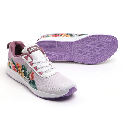 Flower Sport Shoes - Purple