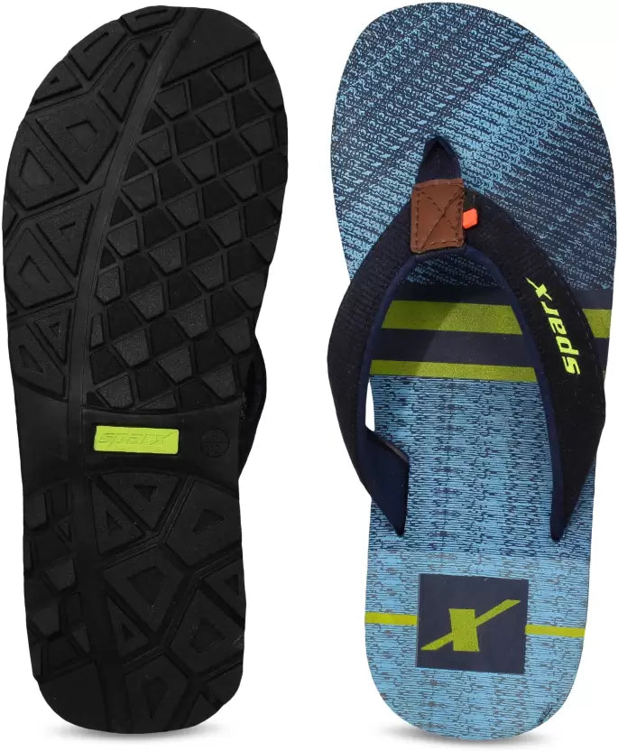 Sparx  Men SFG-49 Navy Blue Fluorescent  Men Flip Flops