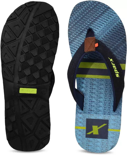 Sparx  Men SFG-49 Navy Blue Fluorescent  Men Flip Flops