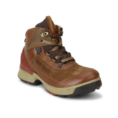 Red Chief Genuine Leather High Ankle Lace Up Casual Shoes For Men