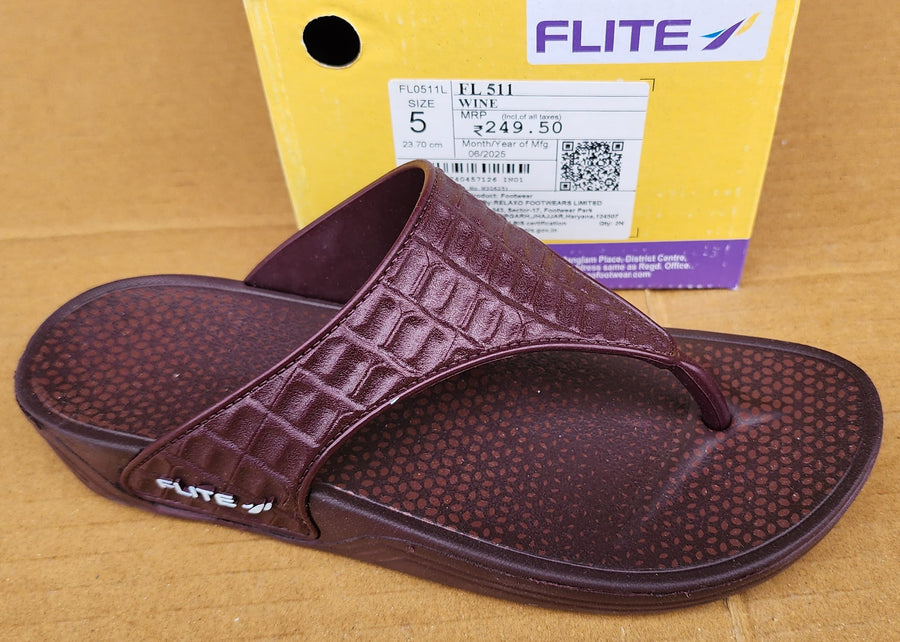 Flite FL511 Women's Footwear | Wine & Peach | Buy Online India