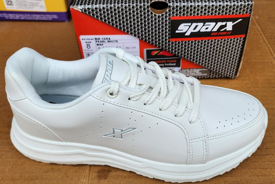 Sparx SM1054 Men's Sports Shoes | Pearl White & Black | Buy Online India