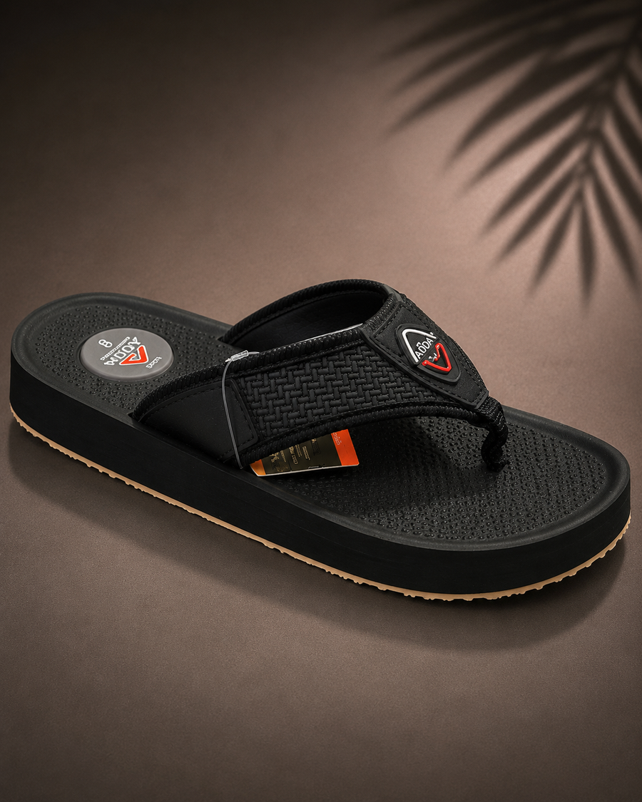 MENS ADDA BFF CASIO 4 CHAPPAL - BLACK