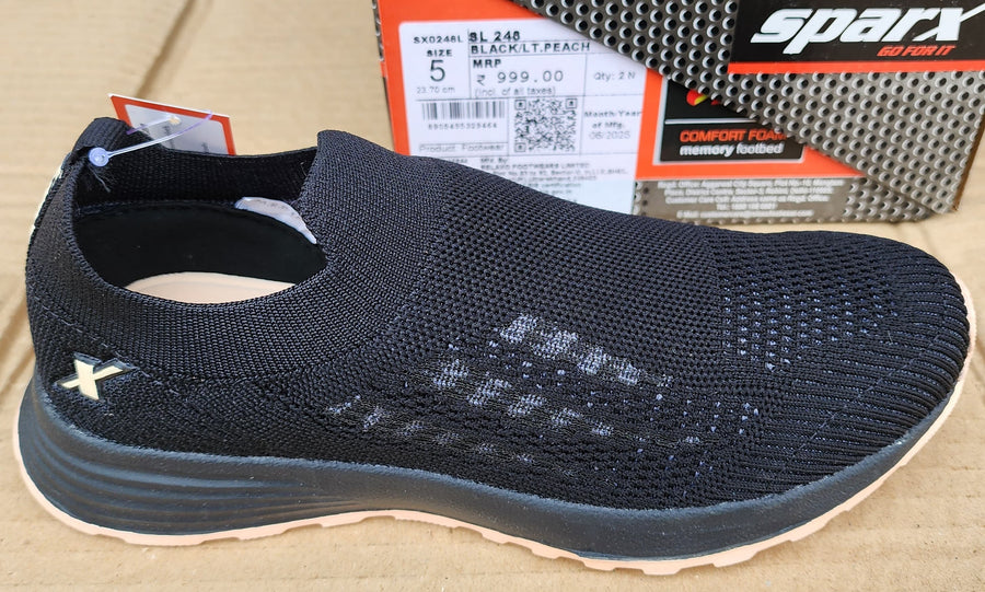 Sparx SL248 Women's Sports Shoes | Black Peach | Buy Online India