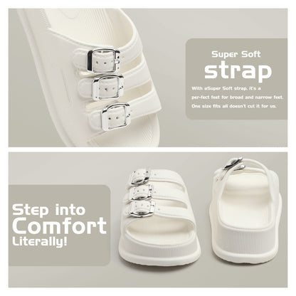 tomsy choice triple_buckle_white