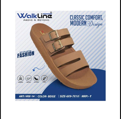 Walkline VRX-14 Men's Soft Sole Chappal | Black Tan Brown Grey | Buy Online India