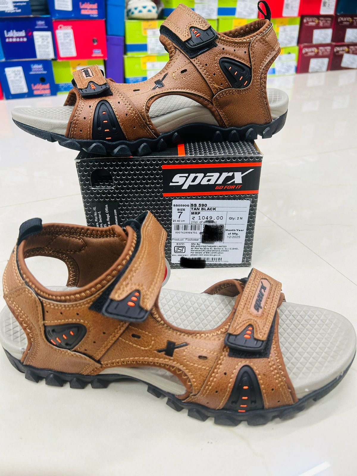 Sparx SS-590 Men's Office Sandal | Tan Black | Buy Online India