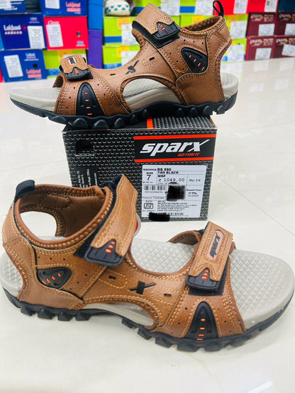 Sparx SS-590 Men's Office Sandal | Tan Black | Buy Online India