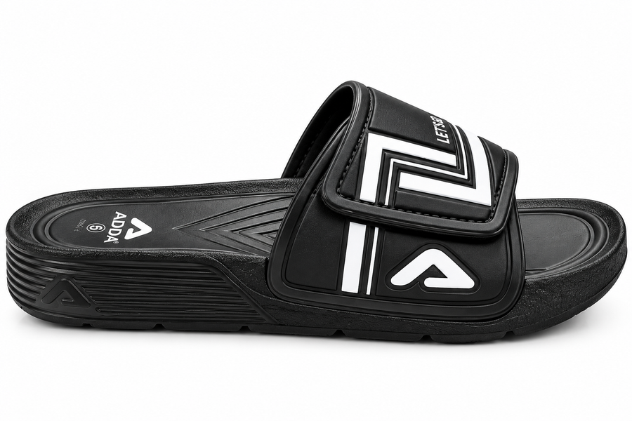 MENS ADDA ART TRIBE 4 SLIDE - FULL BLACK